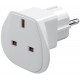 Adaptateur de voyage UK vers EU, blanc