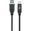 Câble USB-C™, USB 3.2 Gen 2, 3 A, 1 m, Noir