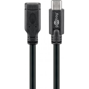 Rallonge USB-C™ USB 3.1 1re Génération, Noir